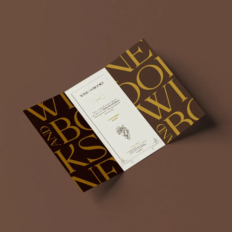 Materiales impresos Wine and Books